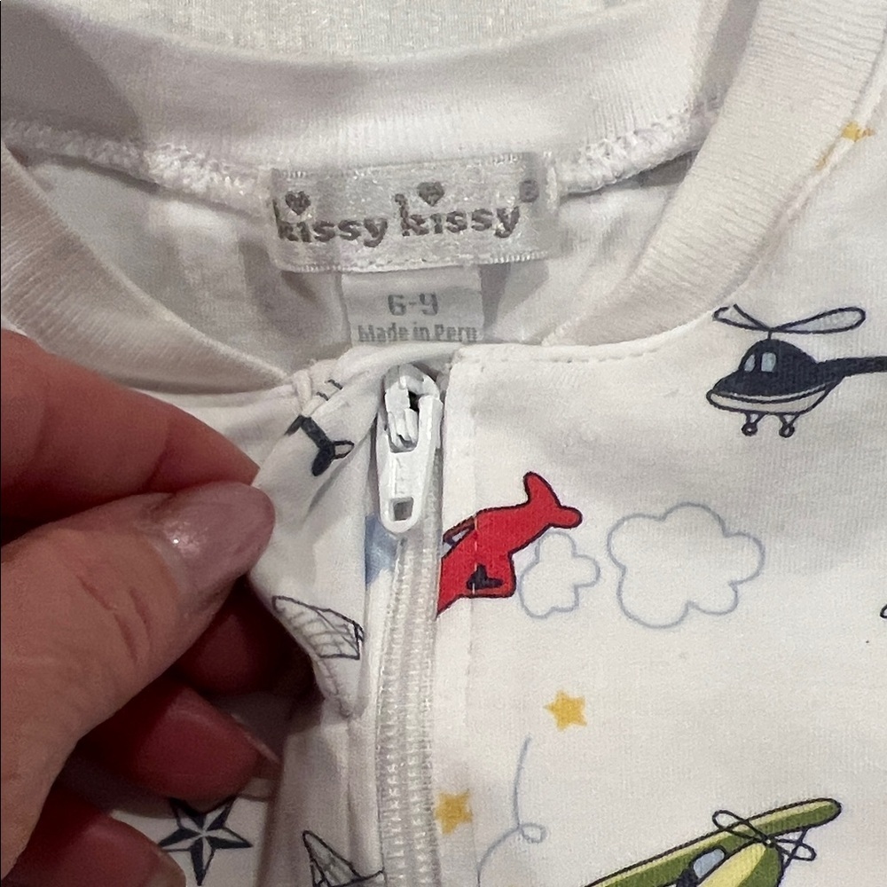 Kissy Kissy White Footie with Colorful Animal Print - Picture 4 of 6